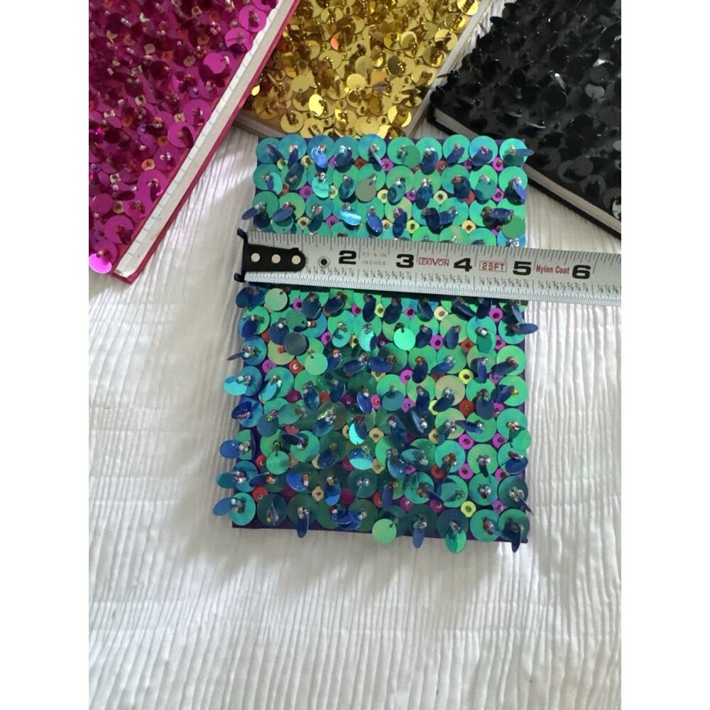 Lot of 7 Notebooks Journals Sequin Multicolor Diary Black Pink Silver Brown Gold - Picture 7 of 7